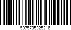 Código de barras (EAN, GTIN, SKU, ISBN): '5375785025216'