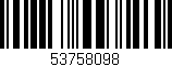 Código de barras (EAN, GTIN, SKU, ISBN): '53758098'