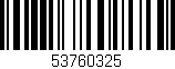 Código de barras (EAN, GTIN, SKU, ISBN): '53760325'