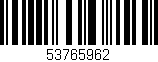 Código de barras (EAN, GTIN, SKU, ISBN): '53765962'