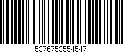 Código de barras (EAN, GTIN, SKU, ISBN): '5376753554547'