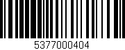 Código de barras (EAN, GTIN, SKU, ISBN): '5377000404'
