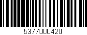 Código de barras (EAN, GTIN, SKU, ISBN): '5377000420'