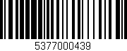 Código de barras (EAN, GTIN, SKU, ISBN): '5377000439'