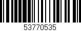 Código de barras (EAN, GTIN, SKU, ISBN): '53770535'