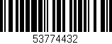 Código de barras (EAN, GTIN, SKU, ISBN): '53774432'