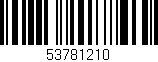 Código de barras (EAN, GTIN, SKU, ISBN): '53781210'
