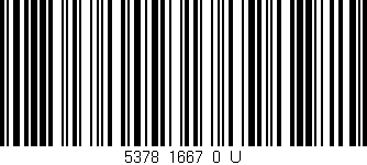 Código de barras (EAN, GTIN, SKU, ISBN): '5378_1667_0_U'