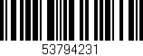 Código de barras (EAN, GTIN, SKU, ISBN): '53794231'