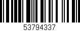 Código de barras (EAN, GTIN, SKU, ISBN): '53794337'