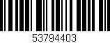 Código de barras (EAN, GTIN, SKU, ISBN): '53794403'
