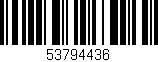 Código de barras (EAN, GTIN, SKU, ISBN): '53794436'