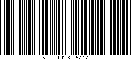 Código de barras (EAN, GTIN, SKU, ISBN): '537SD000176-0057237'