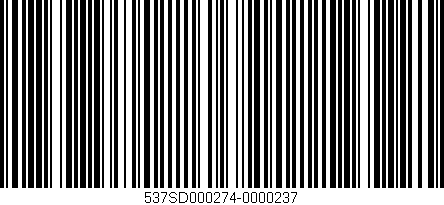 Código de barras (EAN, GTIN, SKU, ISBN): '537SD000274-0000237'