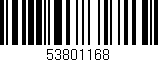 Código de barras (EAN, GTIN, SKU, ISBN): '53801168'