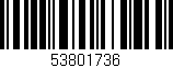 Código de barras (EAN, GTIN, SKU, ISBN): '53801736'