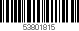 Código de barras (EAN, GTIN, SKU, ISBN): '53801815'