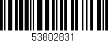 Código de barras (EAN, GTIN, SKU, ISBN): '53802831'