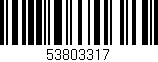 Código de barras (EAN, GTIN, SKU, ISBN): '53803317'