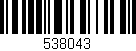 Código de barras (EAN, GTIN, SKU, ISBN): '538043'
