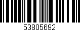 Código de barras (EAN, GTIN, SKU, ISBN): '53805692'