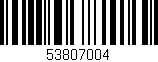Código de barras (EAN, GTIN, SKU, ISBN): '53807004'