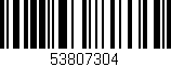Código de barras (EAN, GTIN, SKU, ISBN): '53807304'
