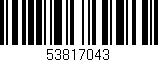 Código de barras (EAN, GTIN, SKU, ISBN): '53817043'