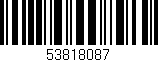 Código de barras (EAN, GTIN, SKU, ISBN): '53818087'