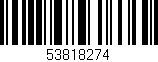 Código de barras (EAN, GTIN, SKU, ISBN): '53818274'