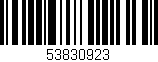 Código de barras (EAN, GTIN, SKU, ISBN): '53830923'