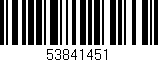 Código de barras (EAN, GTIN, SKU, ISBN): '53841451'