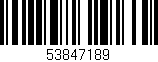 Código de barras (EAN, GTIN, SKU, ISBN): '53847189'