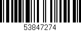 Código de barras (EAN, GTIN, SKU, ISBN): '53847274'