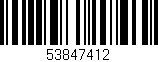 Código de barras (EAN, GTIN, SKU, ISBN): '53847412'
