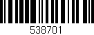 Código de barras (EAN, GTIN, SKU, ISBN): '538701'