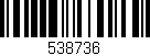Código de barras (EAN, GTIN, SKU, ISBN): '538736'