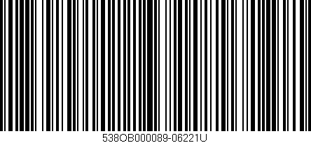Código de barras (EAN, GTIN, SKU, ISBN): '538OB000089-06221U'