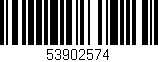 Código de barras (EAN, GTIN, SKU, ISBN): '53902574'