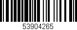 Código de barras (EAN, GTIN, SKU, ISBN): '53904265'