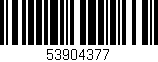 Código de barras (EAN, GTIN, SKU, ISBN): '53904377'