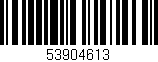 Código de barras (EAN, GTIN, SKU, ISBN): '53904613'