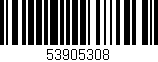 Código de barras (EAN, GTIN, SKU, ISBN): '53905308'