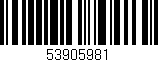 Código de barras (EAN, GTIN, SKU, ISBN): '53905981'