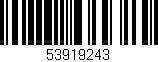 Código de barras (EAN, GTIN, SKU, ISBN): '53919243'