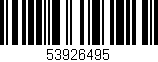 Código de barras (EAN, GTIN, SKU, ISBN): '53926495'
