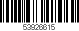 Código de barras (EAN, GTIN, SKU, ISBN): '53926615'