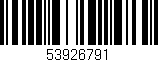 Código de barras (EAN, GTIN, SKU, ISBN): '53926791'