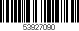 Código de barras (EAN, GTIN, SKU, ISBN): '53927090'