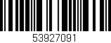 Código de barras (EAN, GTIN, SKU, ISBN): '53927091'